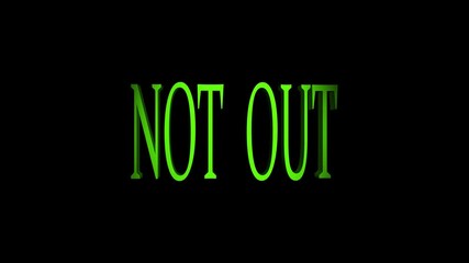 Three dimensional green colored text on black background ideal for motion graphics