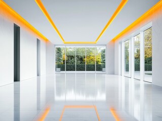 Poster - Modern interior design showcase contemporary space architectural visual bright environment minimalist viewpoint