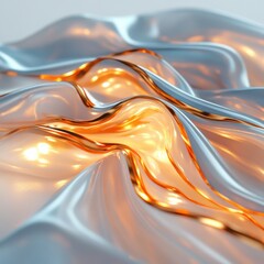 Poster - Flowing liquid textures abstract environment digital art contemporary style close-up view visual experience