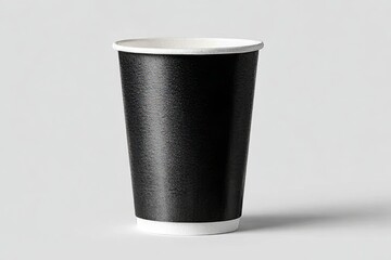 Poster - Elegant Black Coffee Cup Mockup for Hot Drinks Branding and Commercial Product Presentation