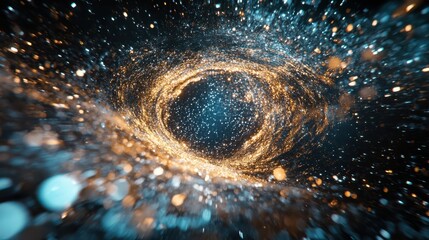 Poster - Exploring cosmic phenomena galaxy swirl outer space digital art universe abstract high-resolution