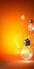 Poster - Creative Light Bulbs and Warm Lighting Concepts for Modern Interior Design and Home Decor Ideas
