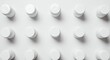 © Abeto_21 - Arrangement of White Plastic Jars with Lids on White Background