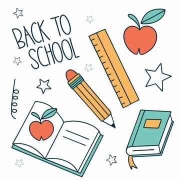 
 Back to school vector background & vector art 