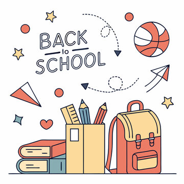 
 Back to school vector background & vector art 