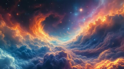 Wall Mural - Celestial cloudscape dreamy space fantasy
