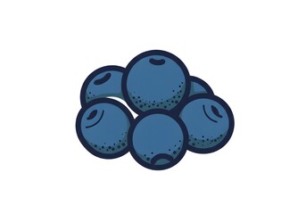 blueberries isolated on white background