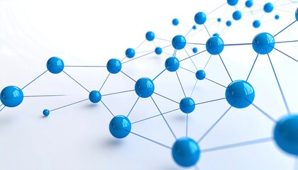 Blue Network Connection Abstract.