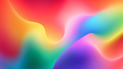 Fototapete - Vibrant abstract background with flowing gradient of rainbow colors