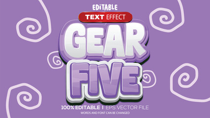 Poster - 3d text effect gear five theme