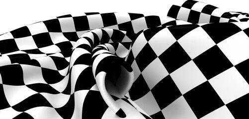 Poster - Dramatic checkered flag design. Perfect for racing, speed, competition themes.