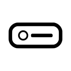 Poster - Icon set featuring a minimalist slider control design for user interface applications commonly used in digital software