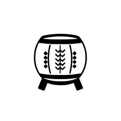 Poster - Unique icon set featuring a traditional drum design with distinct patterns and a sleek modern appearance