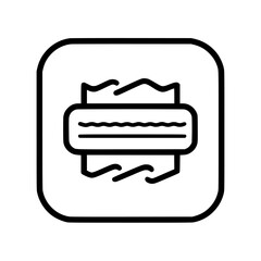 Poster - Icon set representing various social media and communication concepts in a simple black and white design