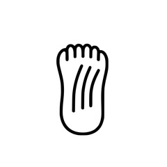 Poster - Unique icon set features a simple line drawing of a human foot designed for digital applications and projects