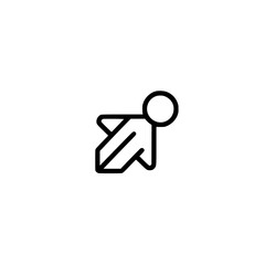 Poster - Icon set featuring a minimalistic user figure in motion, ideal for user interface design and web applications