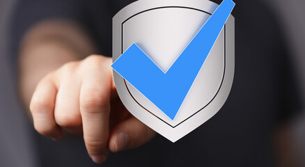 Aufkleber - Digital security, data protection, online safety, secure shield, verified, privacy, trust, reliable, safeguard, cyber security, risk management, secure, pr