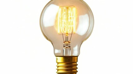 Aufkleber - A bright and clear close-up shot of a light bulb on a white background