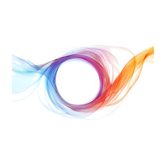 Poster - Holographic circular loop design isolated on a transparent background