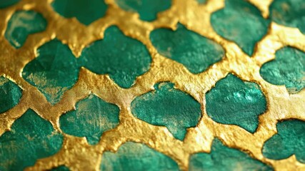 Poster - Close-up shot of a golden and green textured surface