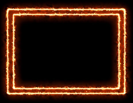 Fiery rectangle frame (1)