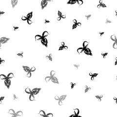 Poster - seamless vector pattern with goat symbols, creating a creative monochrome background with rotated el