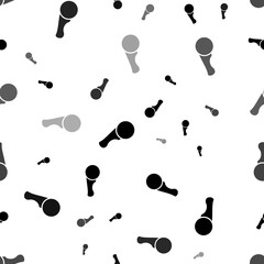 Poster - Seamless vector pattern with angle grinder symbols, creating a creative monochrome background with rotated elements. Illustration on transparent background