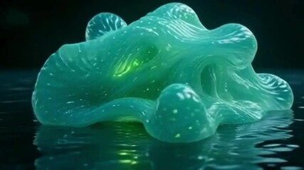Organic abstract structure pulsing like a living alien object