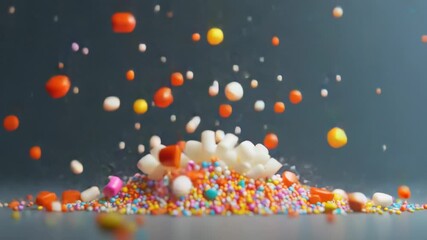Poster - A pile of vibrant candy sprinkles and colorful candies
