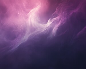 Poster - Purple and pink ethereal clouds floating across a dark background