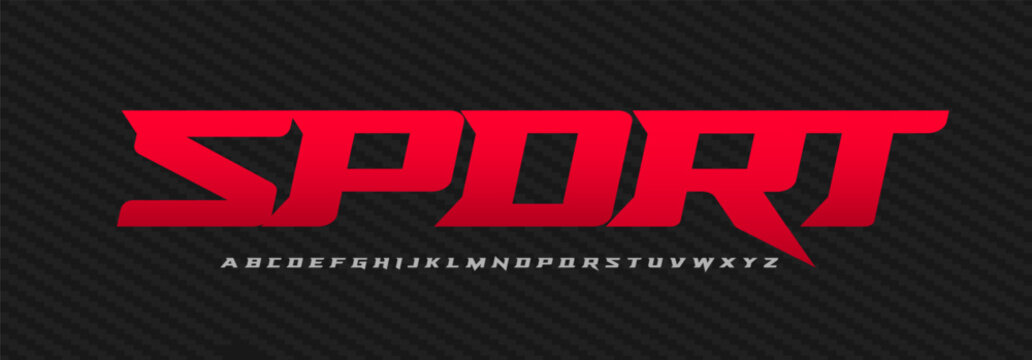 Sport racing alphabet, slanted razor font, bold italic typeface for dynamic powerful headline, automotive logo performance kinetic typography, extreme speed typographic design. Vector typeset