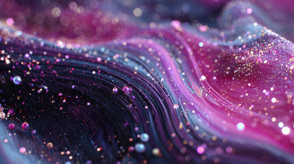 Poster - Abstract purple pink swirls glitter background texture design art shiny on transparent background
