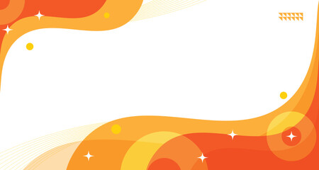 Poster - orange and yellow gradient waves background. Modern futuristic gradient orange abstract fluid shape background. Summer orange gradient waves wallpaper.