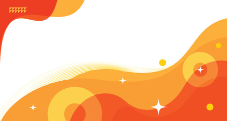 Poster - orange and yellow gradient waves background. Modern futuristic gradient orange abstract fluid shape background. Summer orange gradient waves wallpaper.