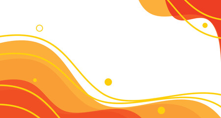 Poster - orange and yellow gradient waves background. Modern futuristic gradient orange abstract fluid shape background. Summer orange gradient waves wallpaper.