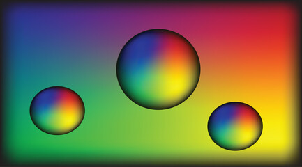 Aufkleber - Colorful Gradient Spheres