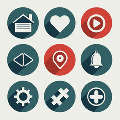 Fototapete -  3d ui ux interface icon set   menu  home  setting (2).eps