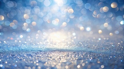 Aufkleber - Shimmering Blue and White Glitter Background with Sparkling Lights, Ideal for Festive Designs and Elegant Presentations