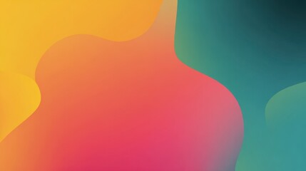 Poster - flat gradient vector background, minimal style, empty center for text