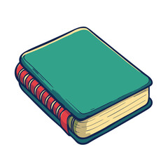 Poster - Notebook icon with a playful design, featuring a colorful cover and visible binding for creative digital projects
