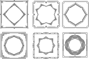 Leinwandbilder - A set of simple vintage style frames