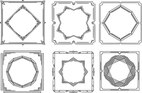A set of simple vintage style frames