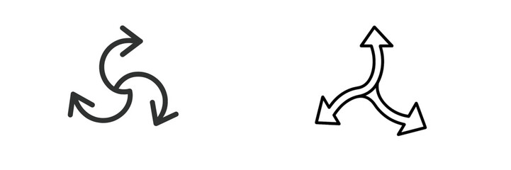 Poster - Multiple directional arrows representing movement and change in design and graphics for various applications