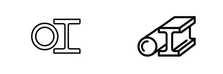 Poster - Differences between various styles of letters O and I shown in simple black line drawings at a neutral backdrop