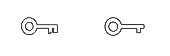 Fototapete - Visual representation of two simple key designs in minimalist style showcasing different shapes and forms