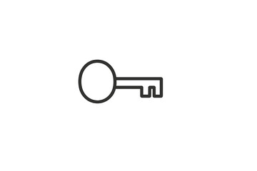 Poster - Key symbol representing access and security for various applications and contexts in everyday life