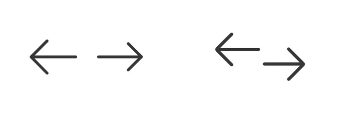 Poster - Arrows indicating movement directions in a minimalist design showing left and right navigation symbols