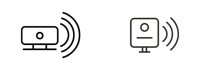 Poster - Wireless technology icons representing streaming and connectivity solutions in a modern design