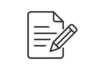Poster - Creative process of writing notes with a pencil on blank paper in a casual workspace setting