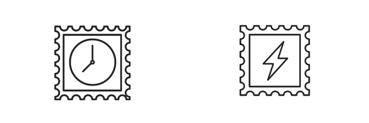 Aufkleber - Symbols of time and energy captured in simple designs for artistic expression and conceptual understanding